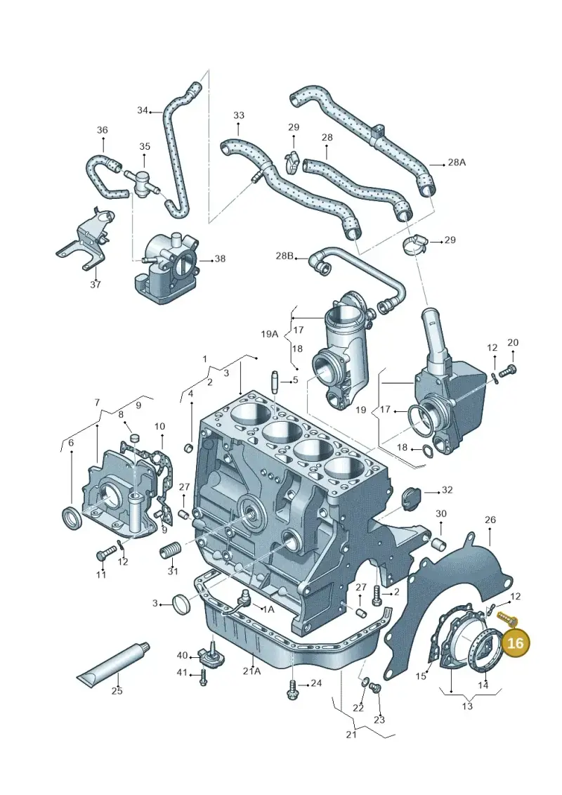 N90842401 — Skoda OCTAVIA/COMBI/4X4      01> (2000-) diagram 166103000, position 16