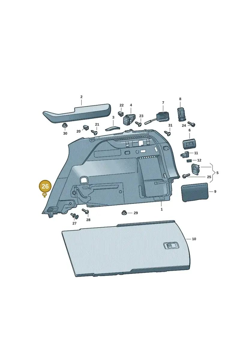 N90871301 — Skoda Kodiaq (2024-) diagram 57h867080, position 26