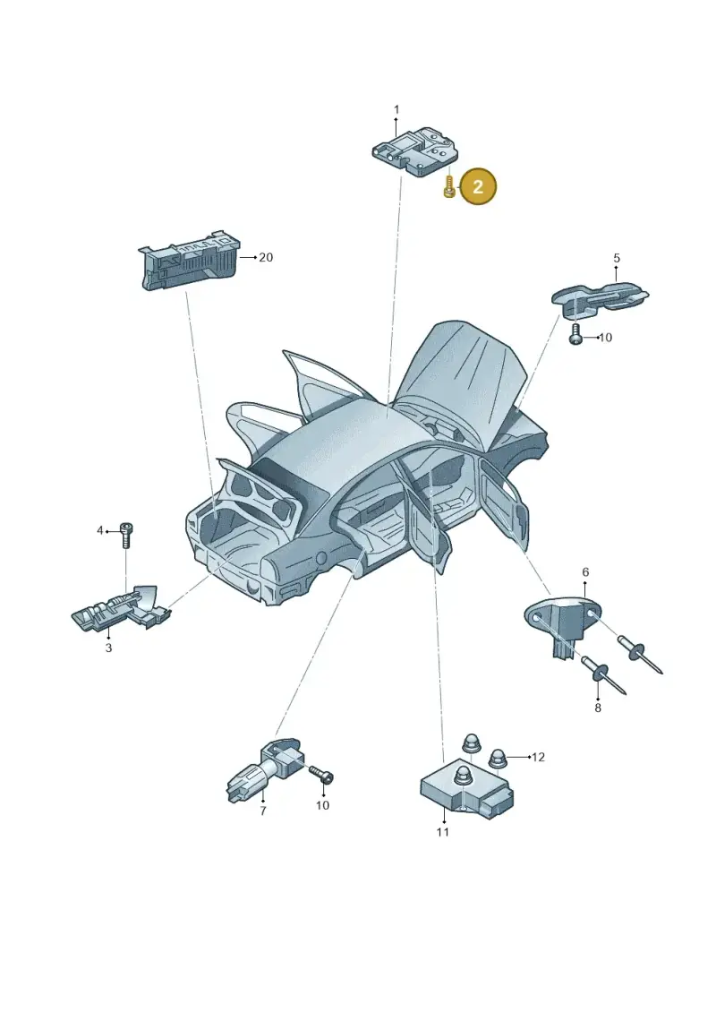 N90884801 — Skoda Superb (2013-2015) diagram 632959000, position 2