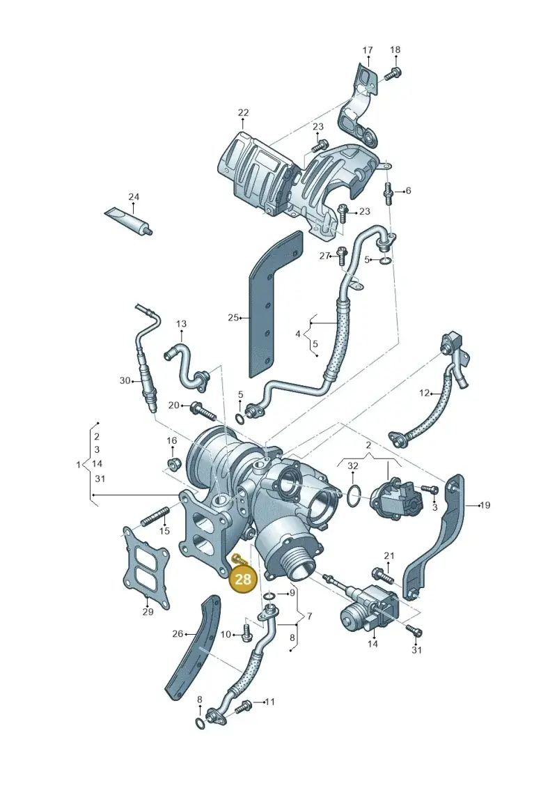 N90923801 — Skoda Octavia (2017-2020) diagram 745145700, position 28
