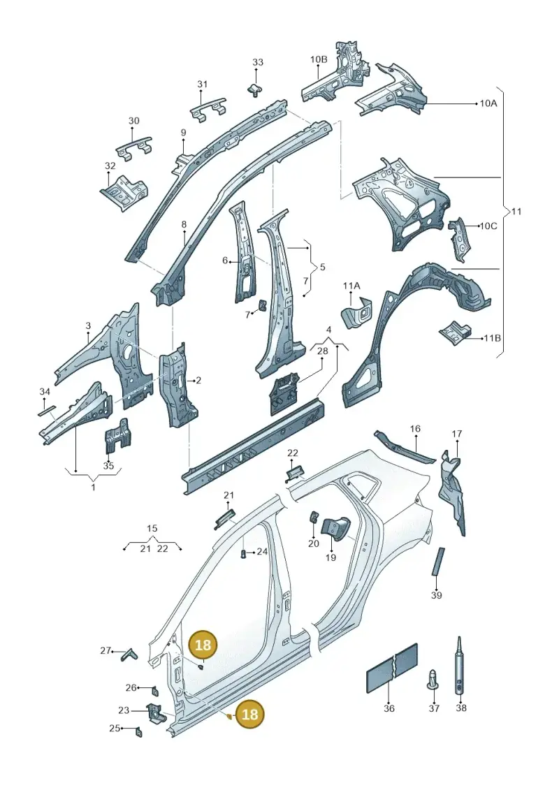 N90935003 — Skoda Kamiq (2019-) diagram 584809000, position 18