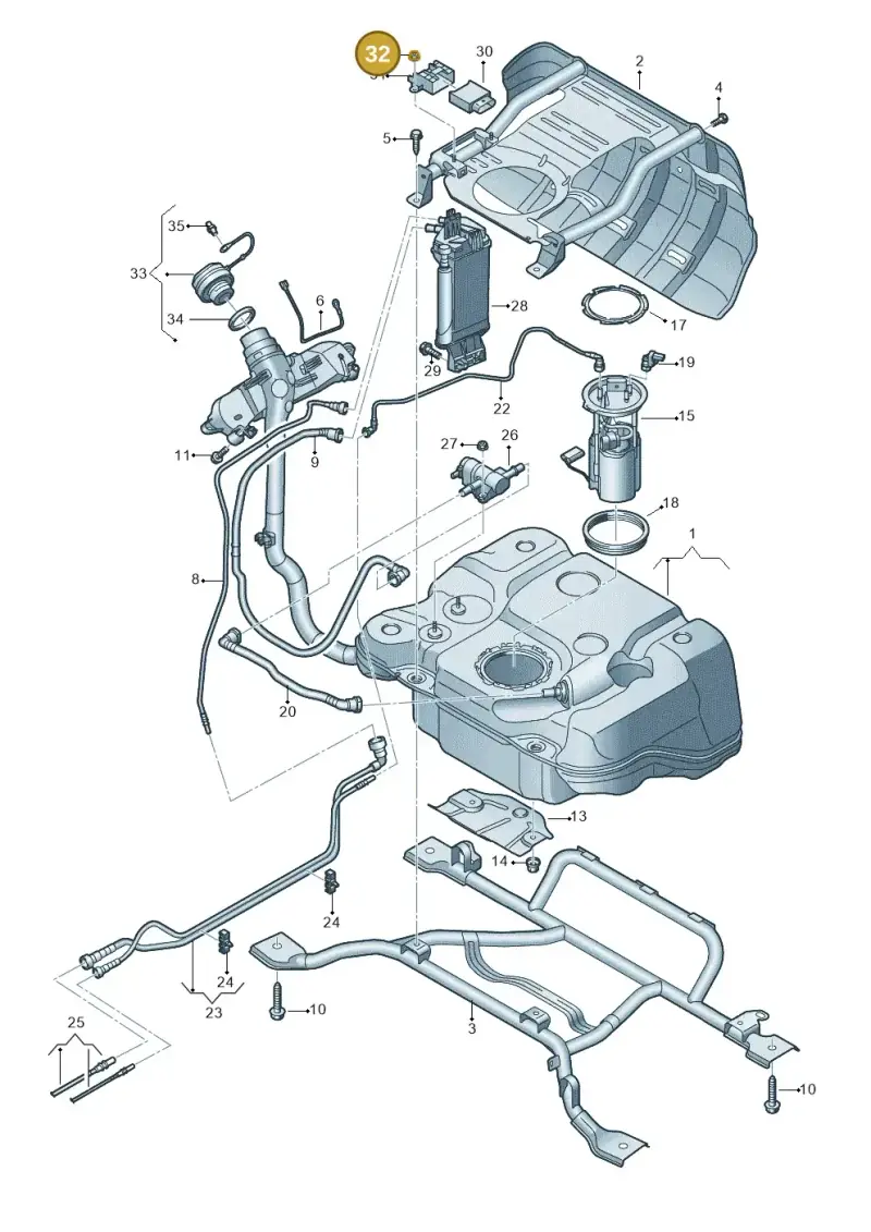 N90947201 — Skoda Kodiaq (2024-) diagram 884201050, position 32
