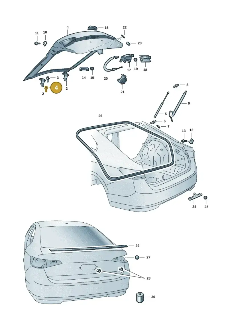 N90959003 — Skoda Superb Combi (2023-) diagram 3p0827000, position 4
