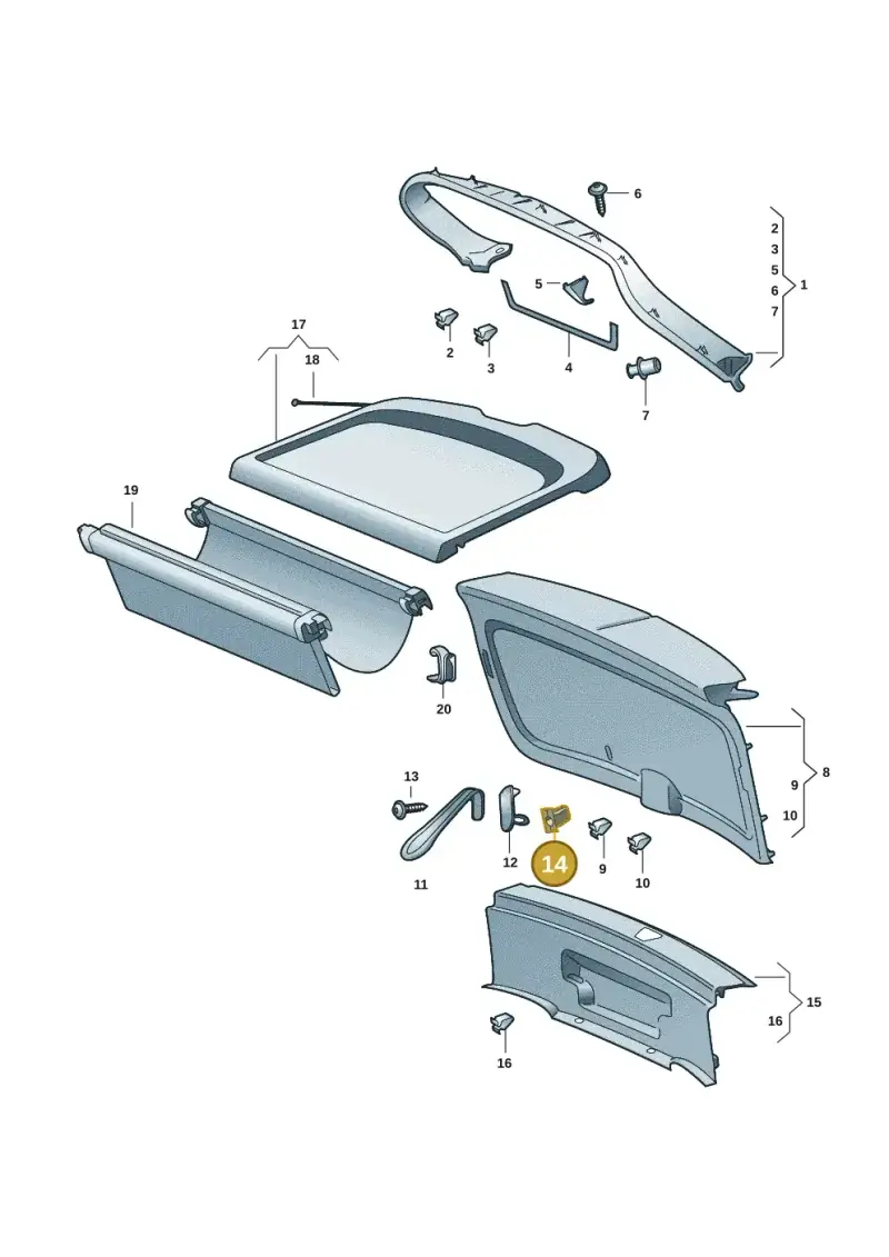 N90959602 — Skoda Superb Combi (2023-) diagram 3p0867090, position 14