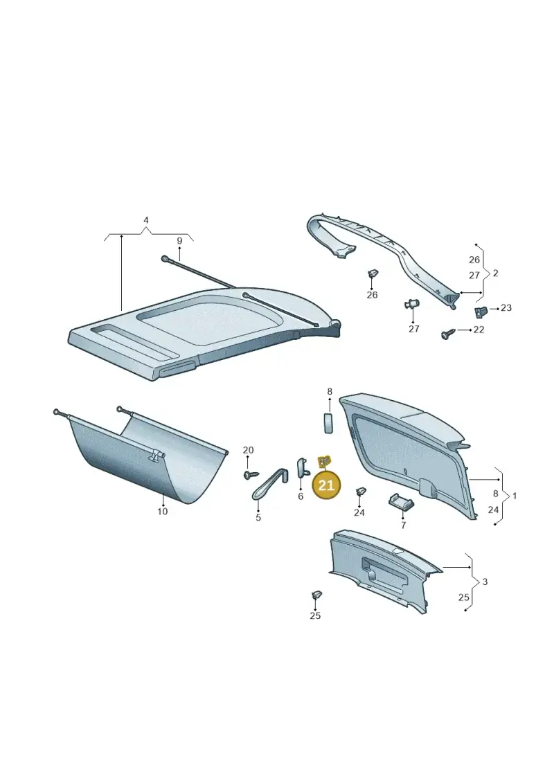 N90959602 — Skoda Kamiq (2019-) diagram 584867090, position 21