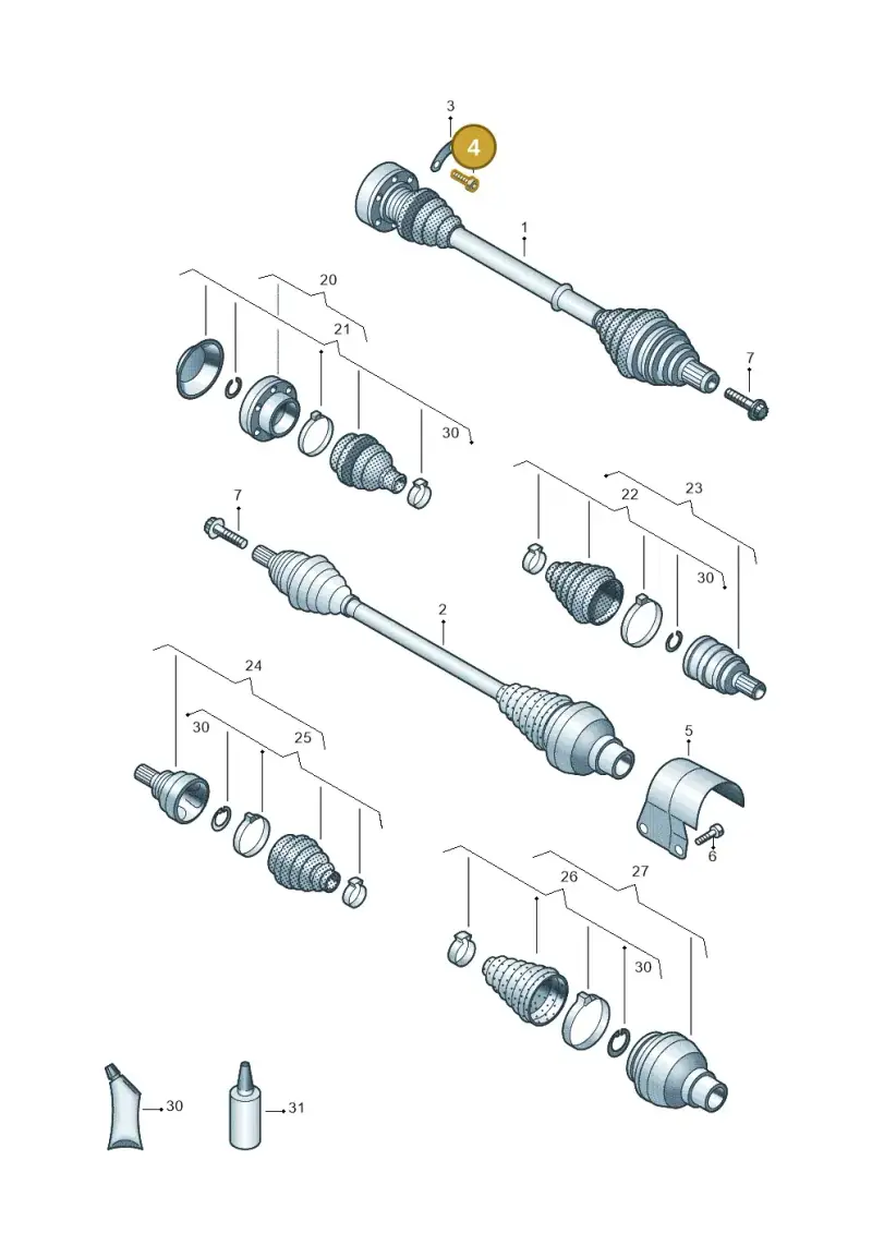 N90991102 — Skoda Superb Combi (2023-) diagram 827407340, position 4