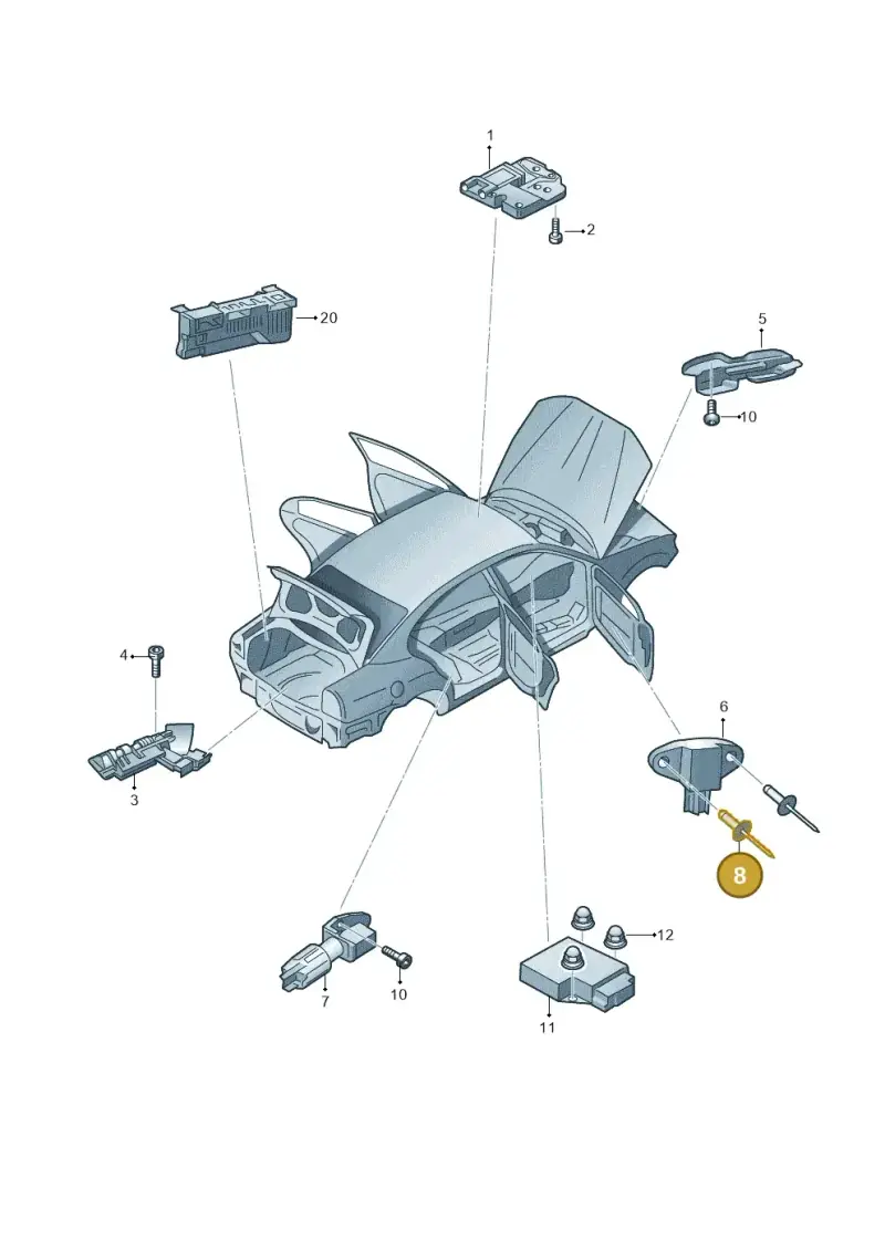 N90994201 — Skoda Octavia (2017-2020) diagram 632959000, position 8