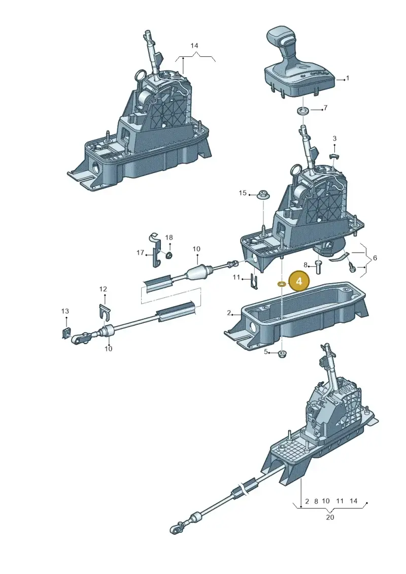 N91000601 — Skoda Superb comfort (2008-2013) diagram 632713100, position 4