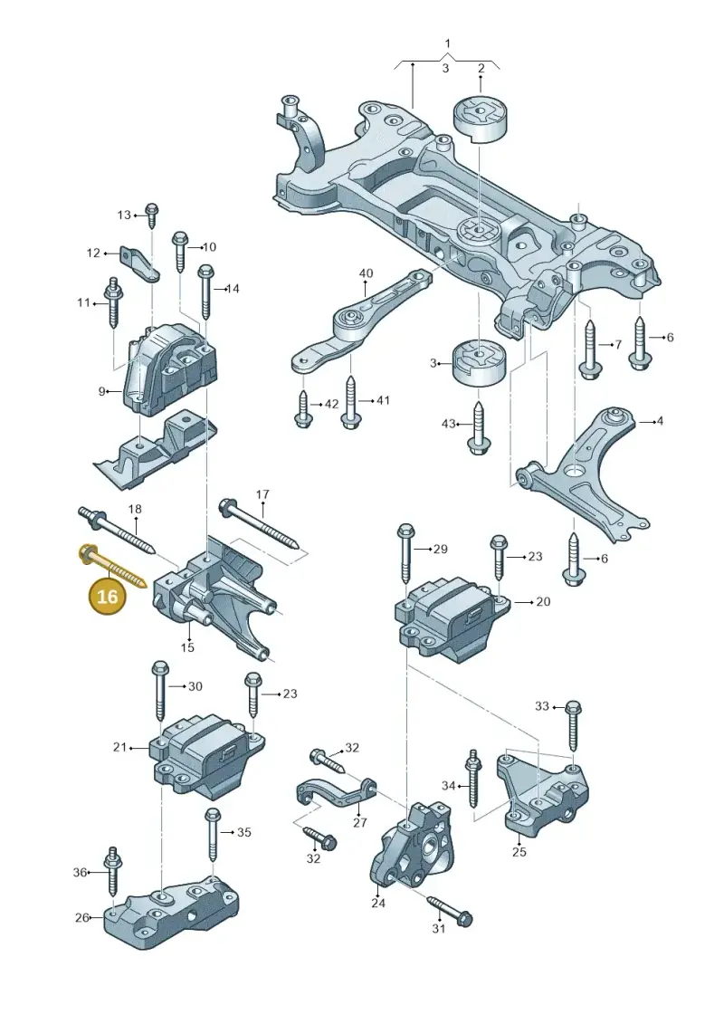 N91021403 — Skoda Superb (2013-2015) diagram 690199300, position 16