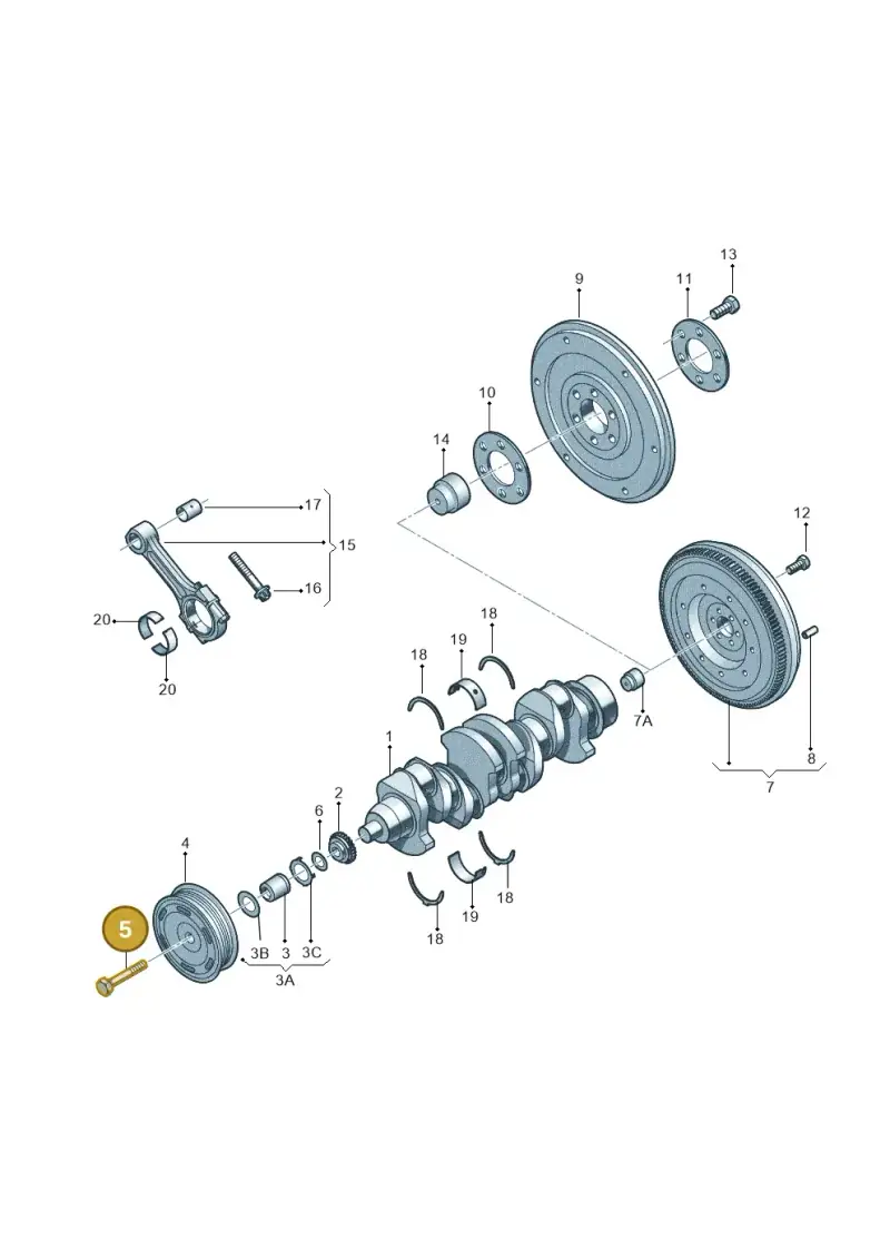 N91048601 — Skoda Yeti (2013-2017) diagram 253105150, position 5