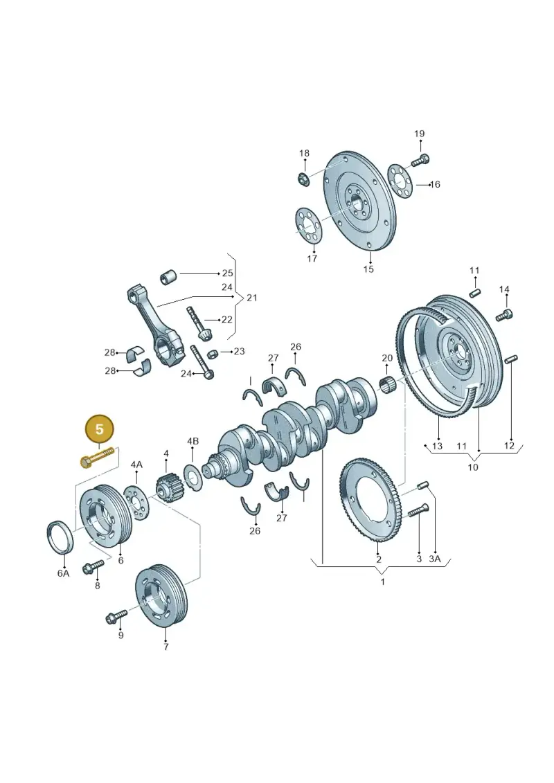 N91048701 — Skoda Roomster (2010-2015) diagram 194105150, position 5