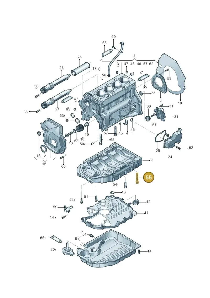 N91050601 — Skoda Yeti (2013-2017) diagram 714103100, position 55