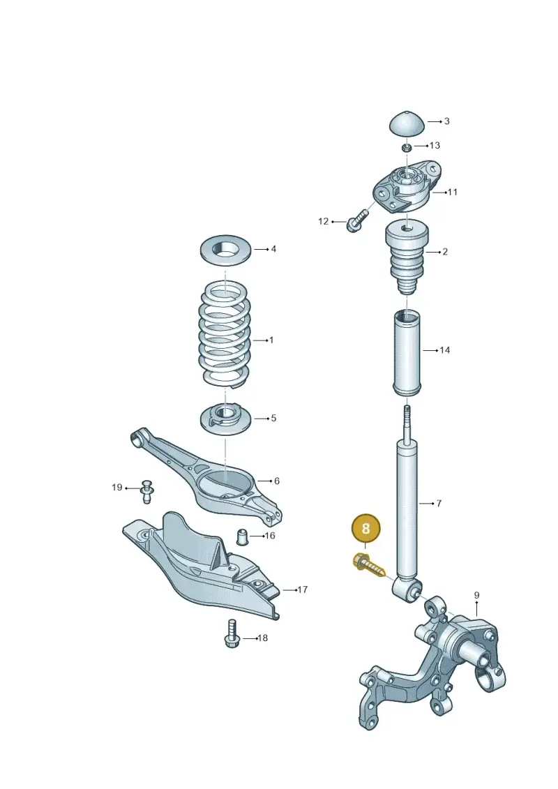 N91066201 — Skoda Yeti (2013-2017) diagram 632511000, position 8