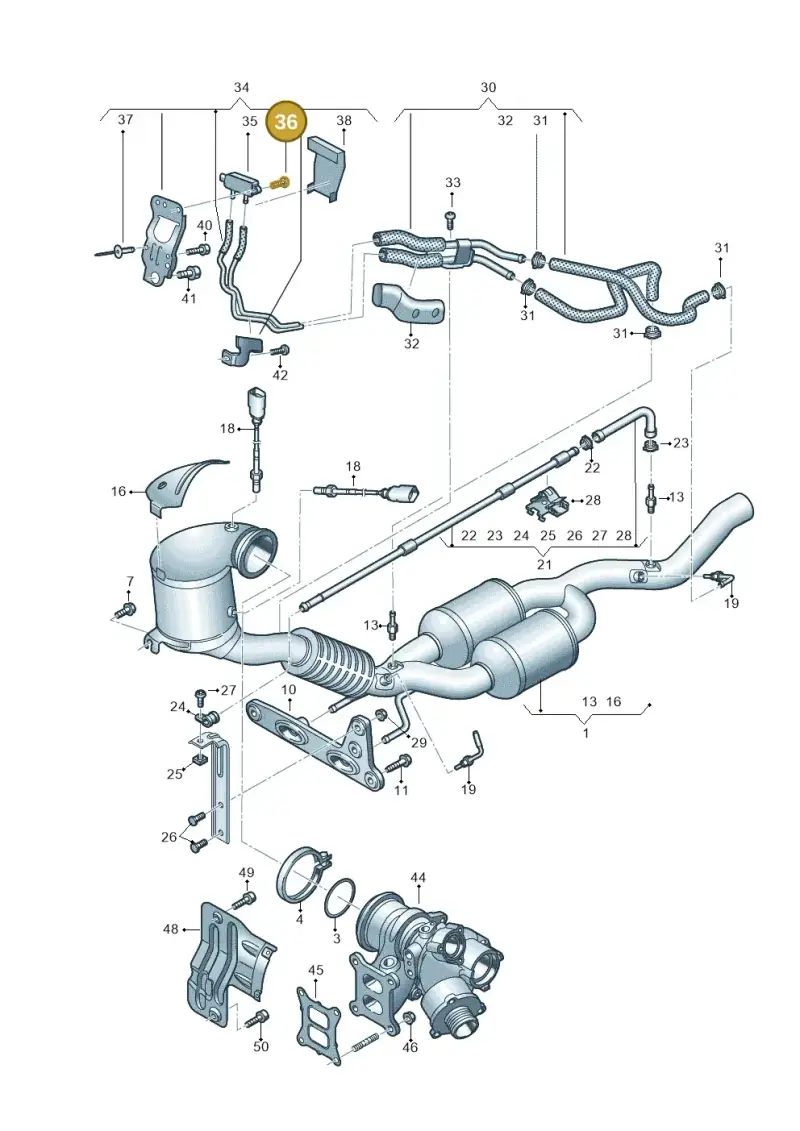 N91069601 — Skoda Superb Combi (2023-) diagram 596253350, position 36