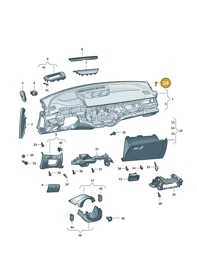 N91079901 — Skoda Superb Combi (2023-) diagram 3p0857010, position 34