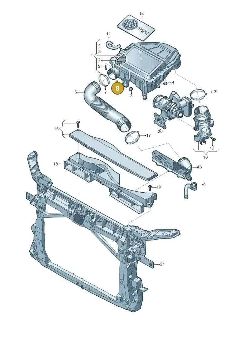 N91118201 — Skoda Karoq (2017-2022) diagram 780129100, position 8
