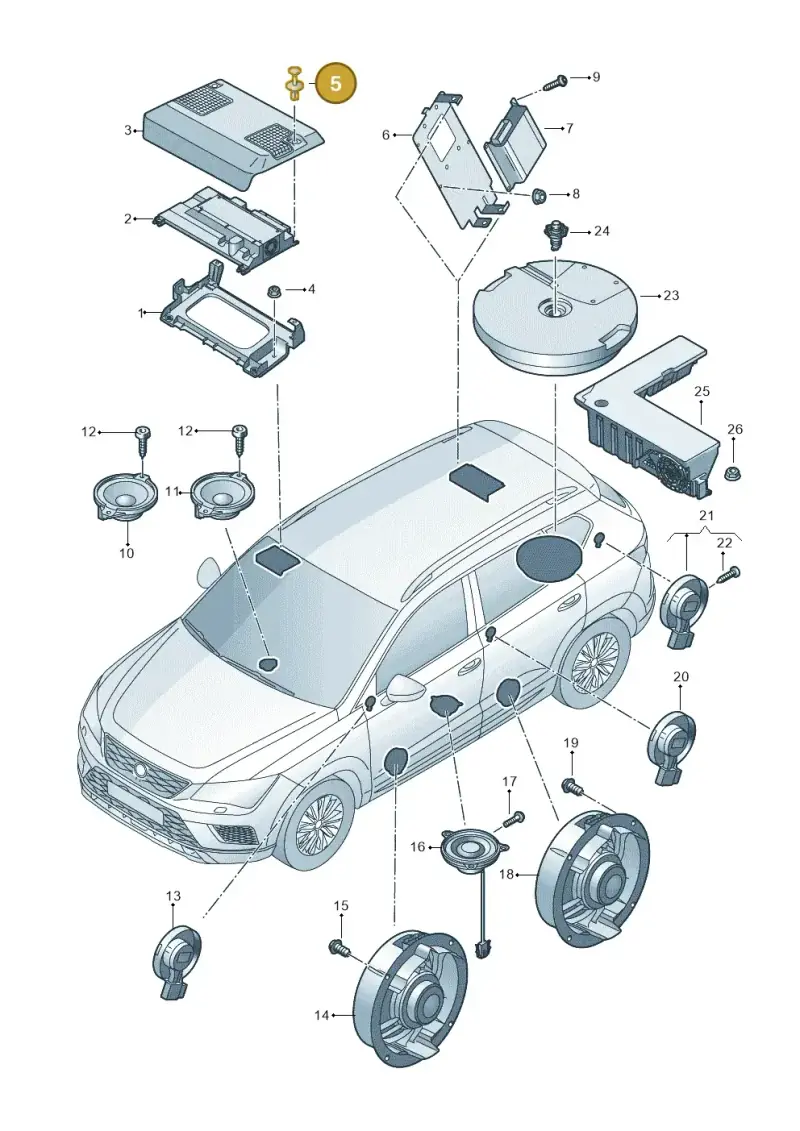 N91158501 — Skoda Kodiaq (2024-) diagram 57h035035, position 5