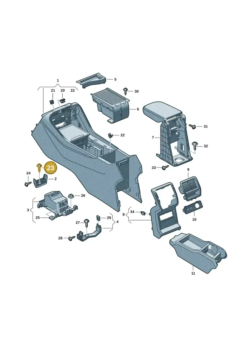 N91188301 — Skoda Kodiaq (2024-) diagram 57h863060, position 23