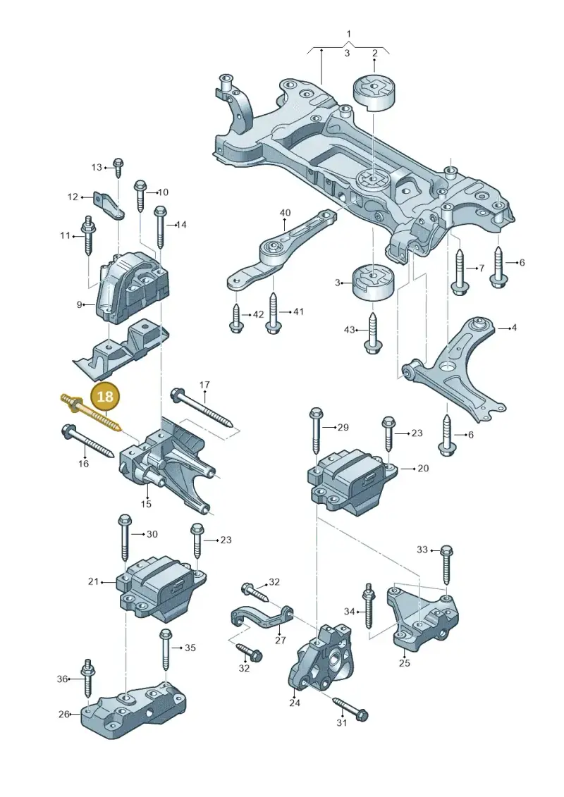 N91191601 — Skoda Yeti (2013-2017) diagram 690199300, position 18