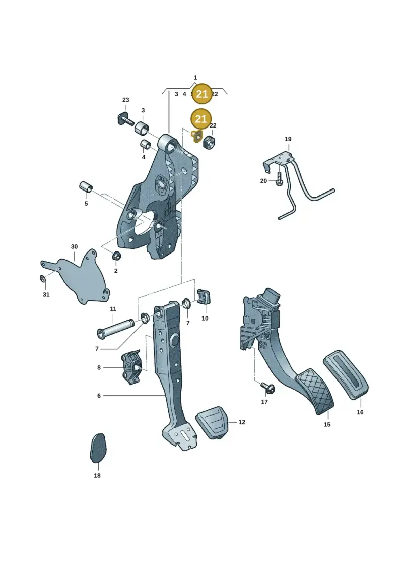 N91206501 — Skoda Octavia (2019-2024) diagram 5h0721700, position 21