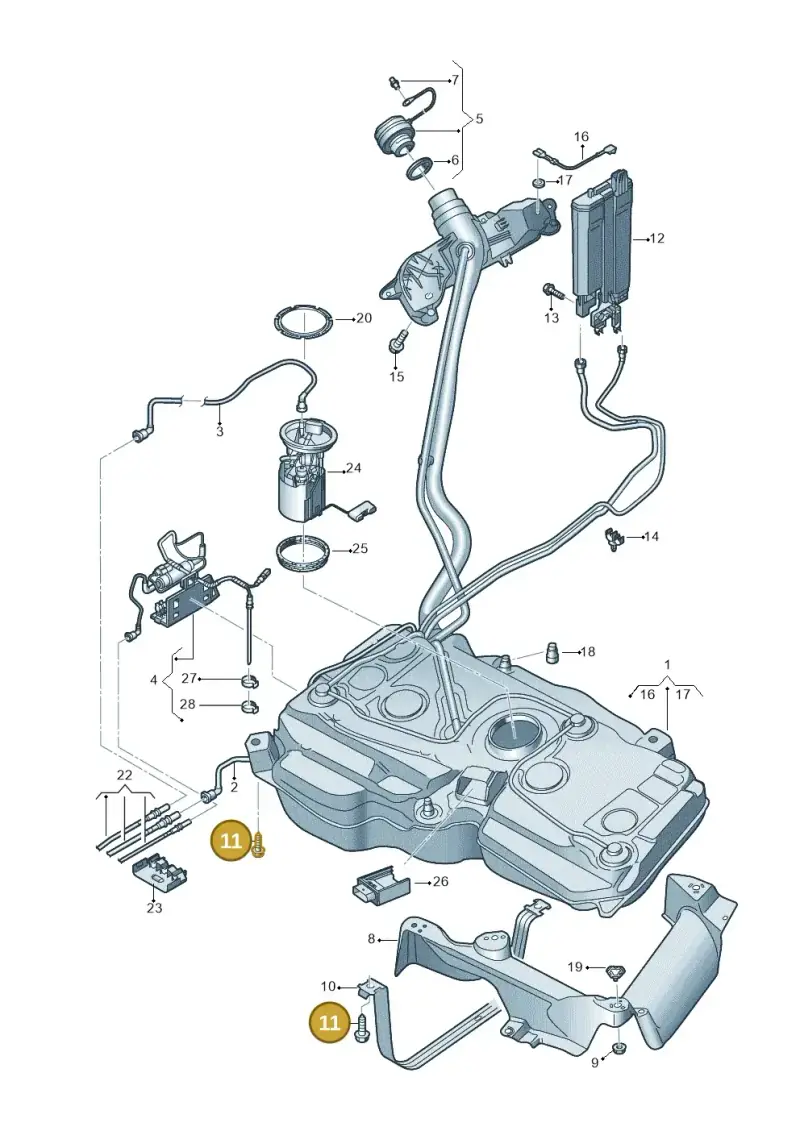 N91229601 — Skoda Kodiaq (2024-) diagram 869201400, position 11