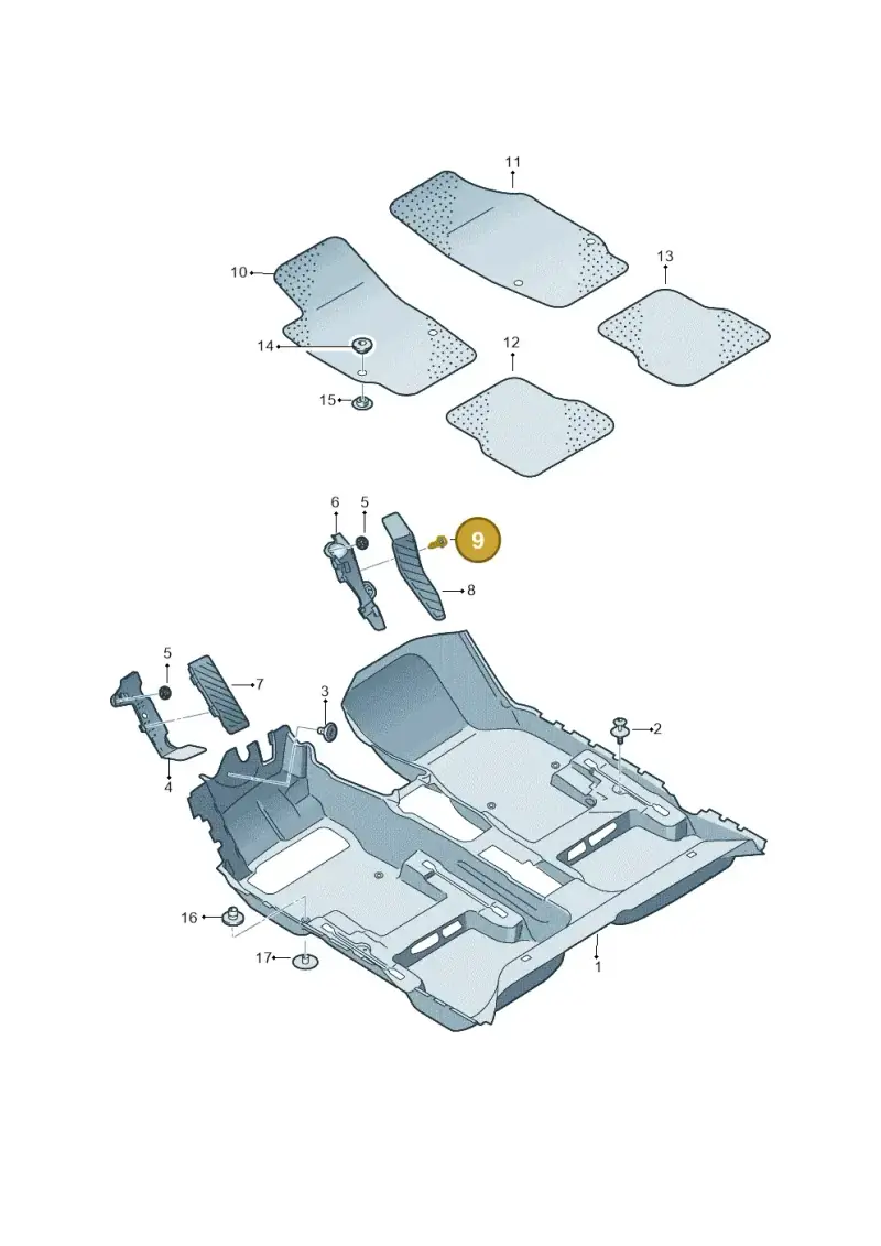 N91255001 — Skoda Superb Combi (2023-) diagram 585863000, position 9