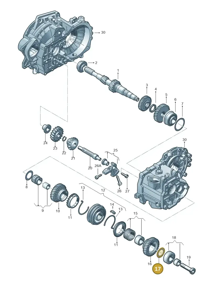 WHT000185 — Skoda OCTAVIA/COMBI/4X4      04> (2004-) diagram 409311410, position 17