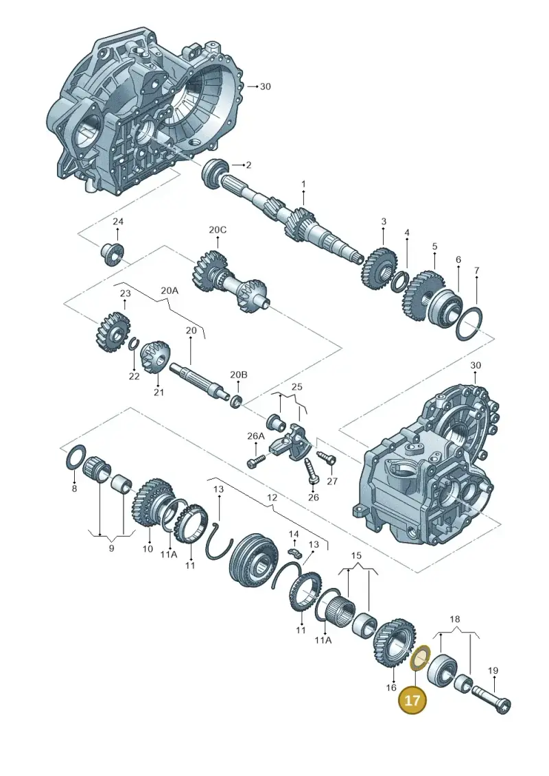 WHT000185 — Skoda Superb (2013-2015) diagram 656311410, position 17