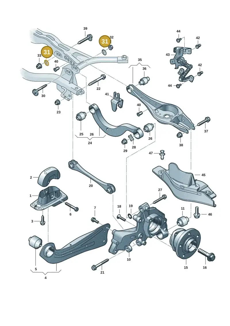 WHT000232 — Skoda Kodiaq (2024-) diagram 3j0505100, position 31
