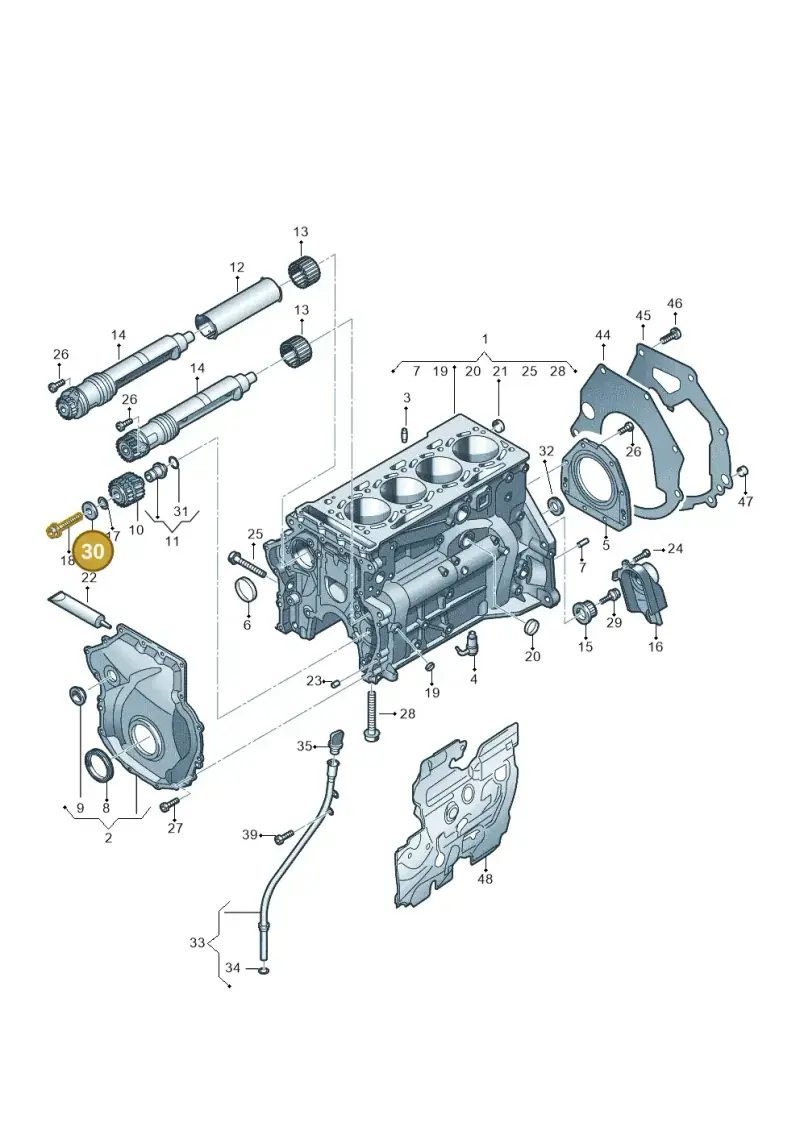 WHT001396A — Skoda Superb Combi (2023-) diagram 5h0103012, position 30