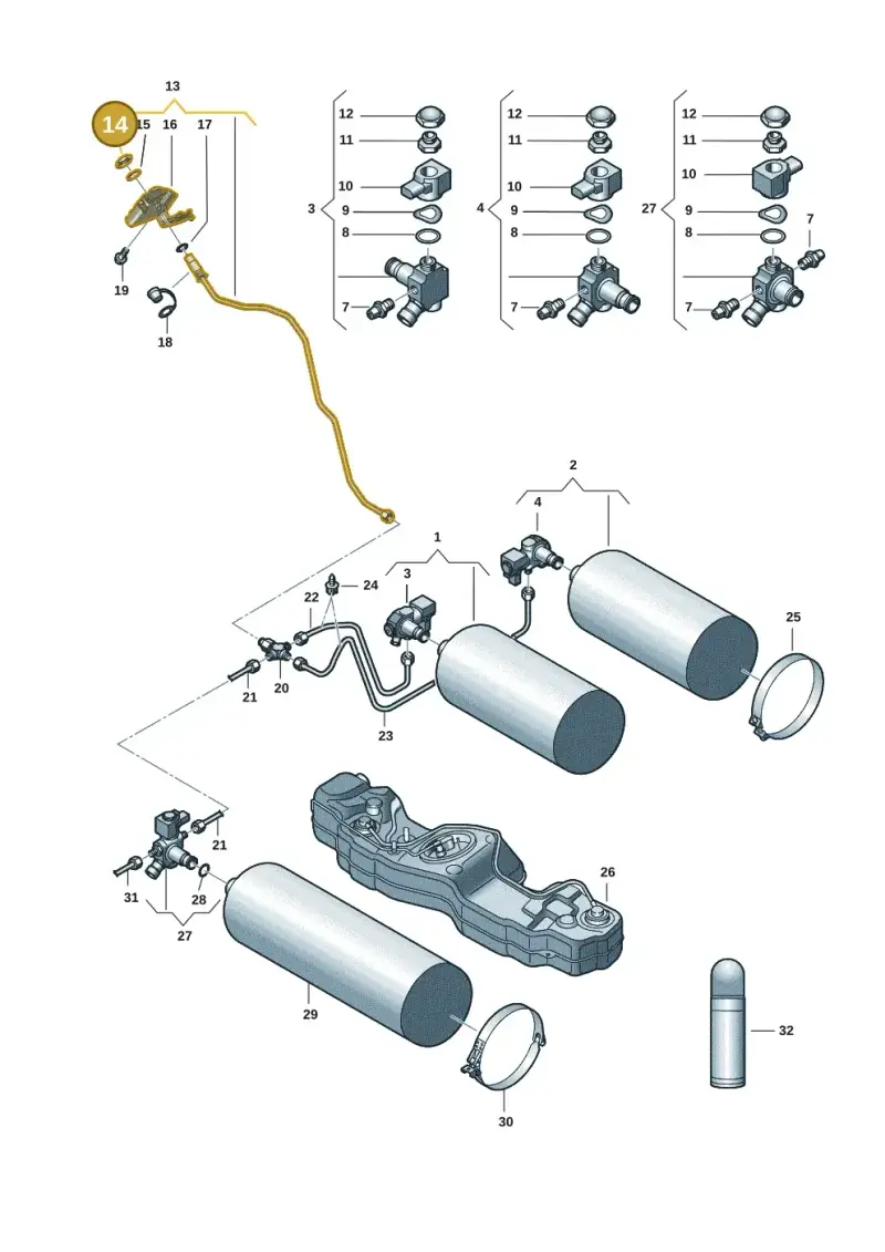 WHT002062 — Skoda Octavia (2019-2024) diagram 827201007, position 14