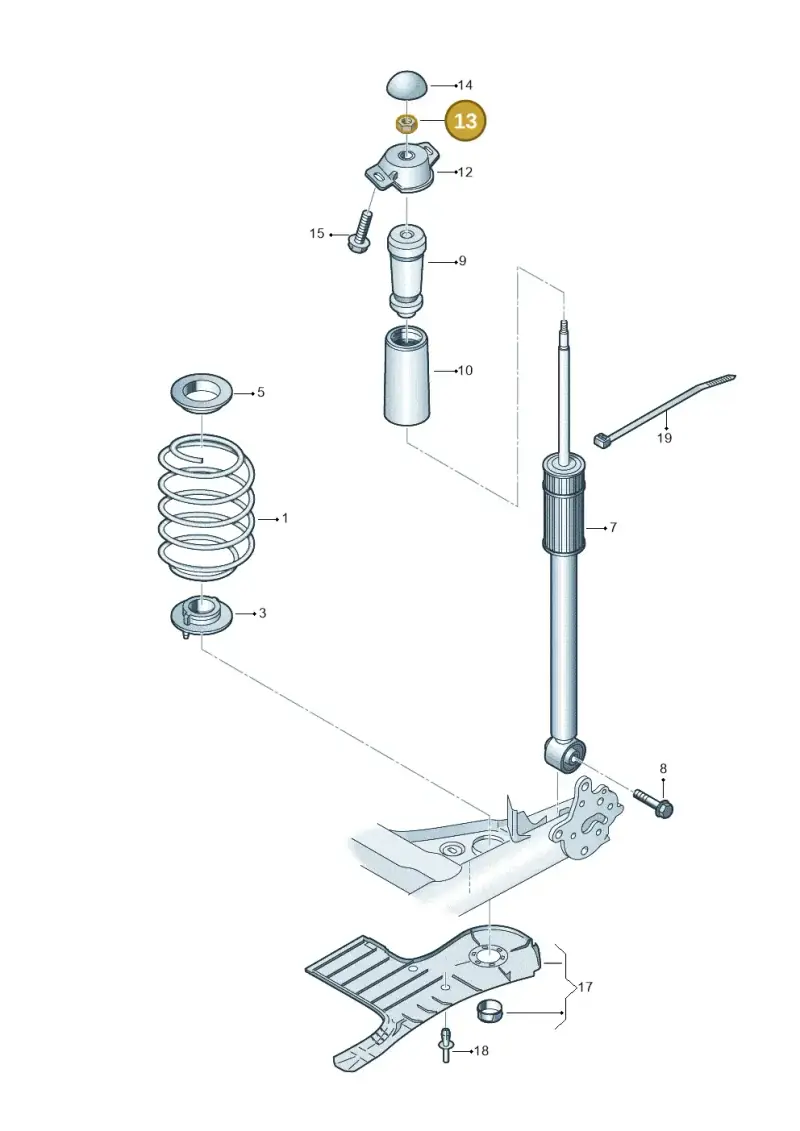 WHT007127 — Skoda Fabia (2021-) diagram 837511000, position 13