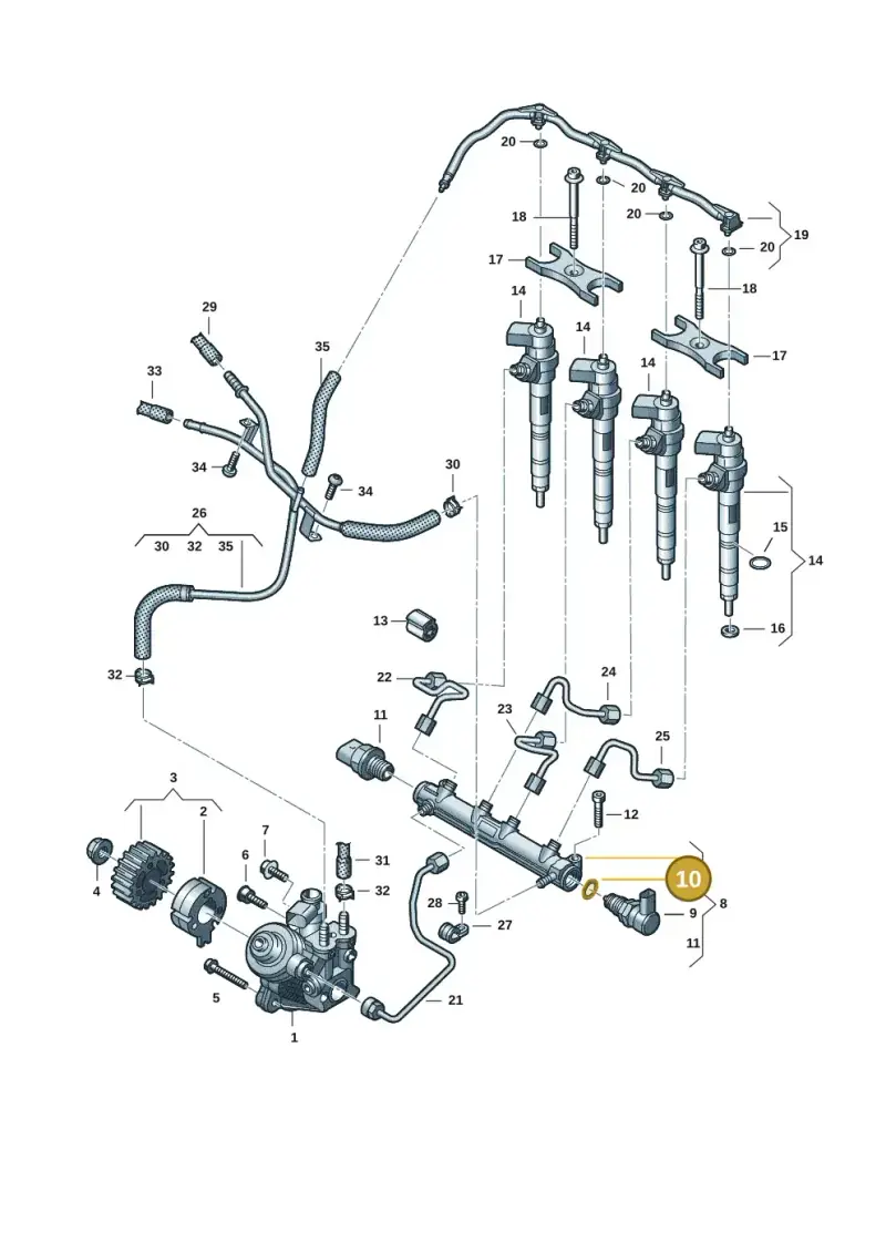 WHT008239 — Skoda Superb Combi (2023-) diagram 2ka130010, position 10