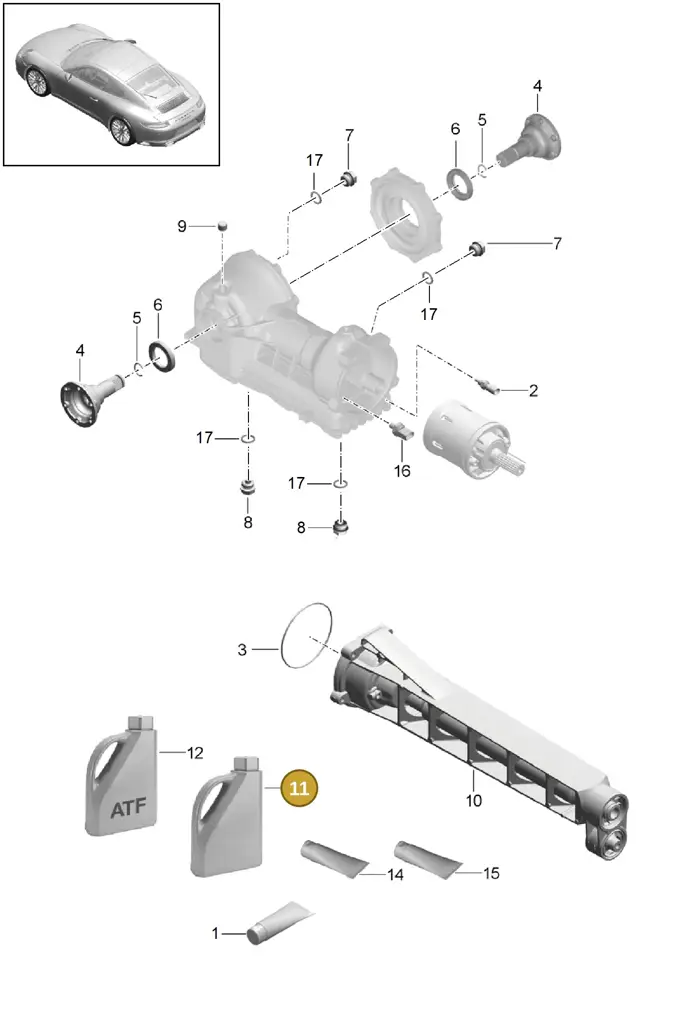 00004320933 — Porsche 911 (2016-2019) diagram p47305005, position 11