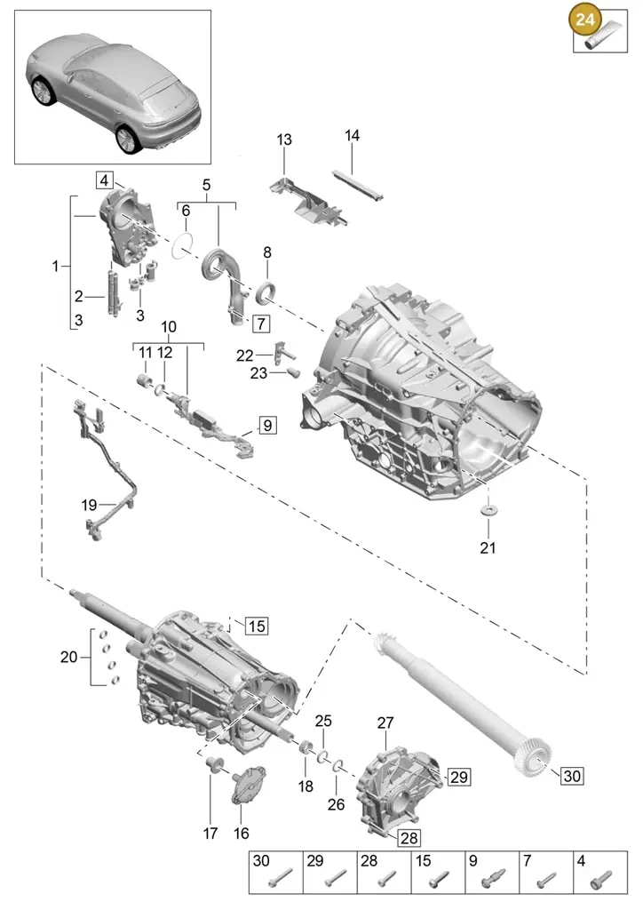 00004321045 — Porsche Macan (2018-2022) diagram p52302110, position 24
