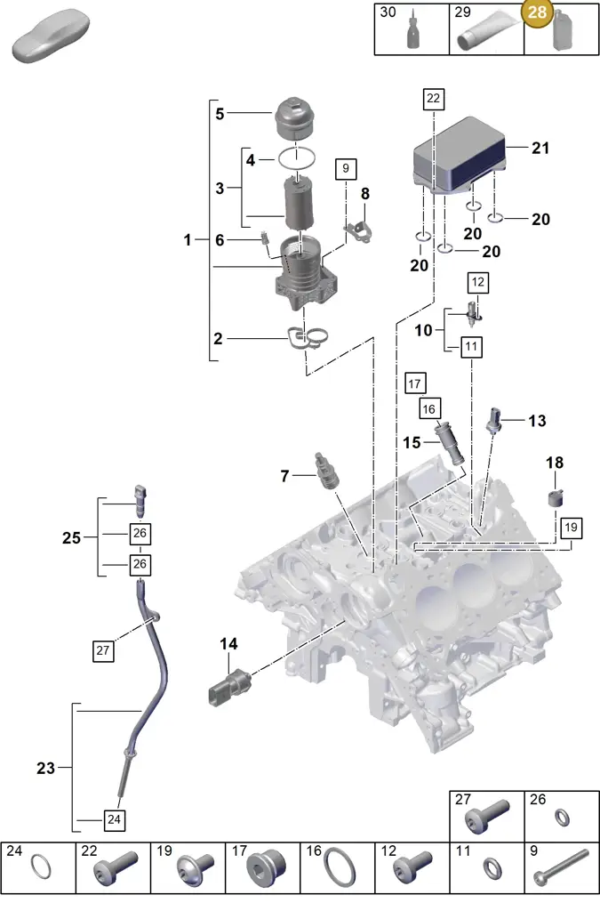 00004321046 — Porsche Cayenne Coupe (2023-2023) diagram p60104210, position 28