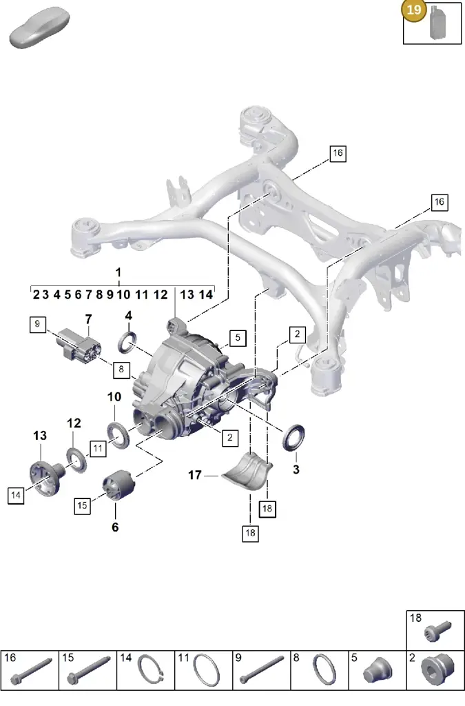 00004321048 — Porsche Cayenne Coupe (2023-2023) diagram p60305010, position 19