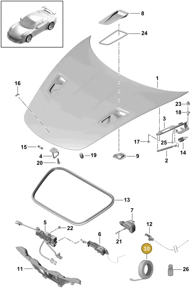 00004330278 — Porsche 911 (2013-2020) diagram p41803001, position 10