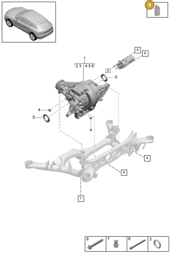 00004330503 — Porsche Macan (2018-2022) diagram p52000060, position 9