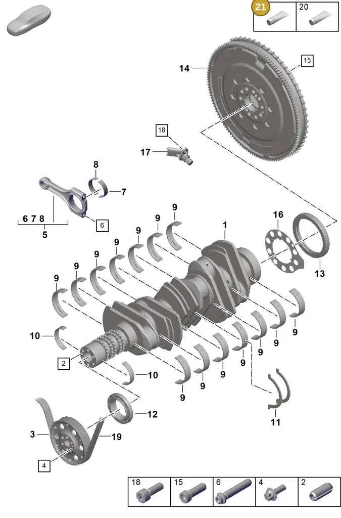 00004330614 — Porsche 911 (2021-2022) diagram p59102000, position 21