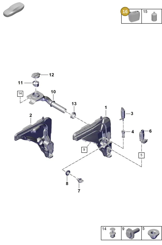00004399042 — Porsche Cayenne Coupe (2023-2023) diagram p60906200, position 16