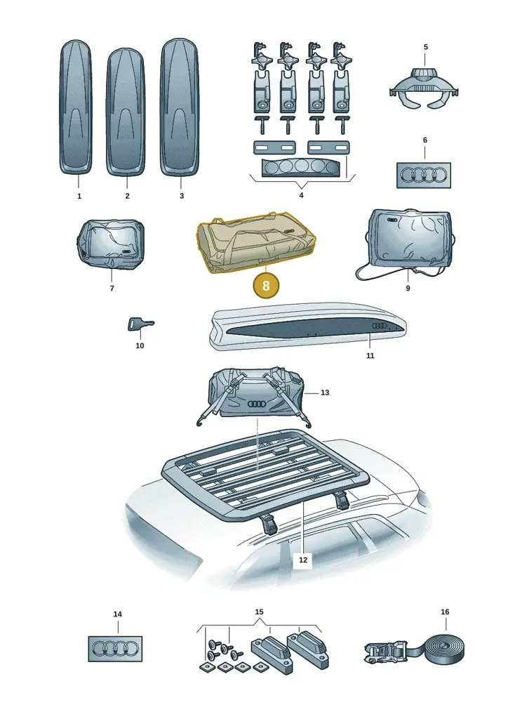 000071154A — Audi A5 Limousine (2024-2025) diagram 586071041, position 8