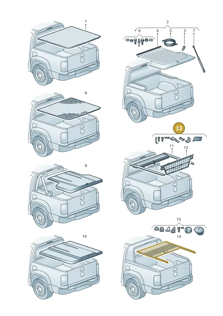 000071827 — Volkswagen Amarok twin cab (2016-2022) diagram 894071055, position 13