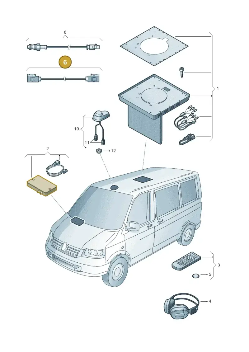 000098653A — Volkswagen Caravelle (2015-2019) diagram 731035760, position 6