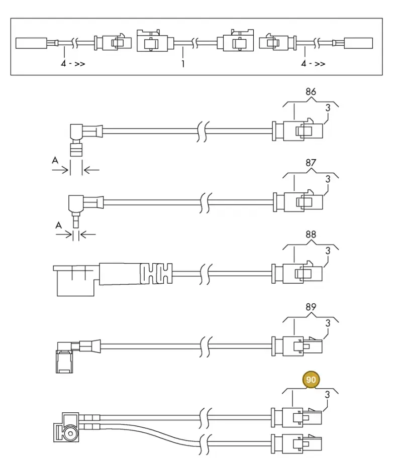 000098713 — Volkswagen 1J0 platform diagram 198035370, position 90