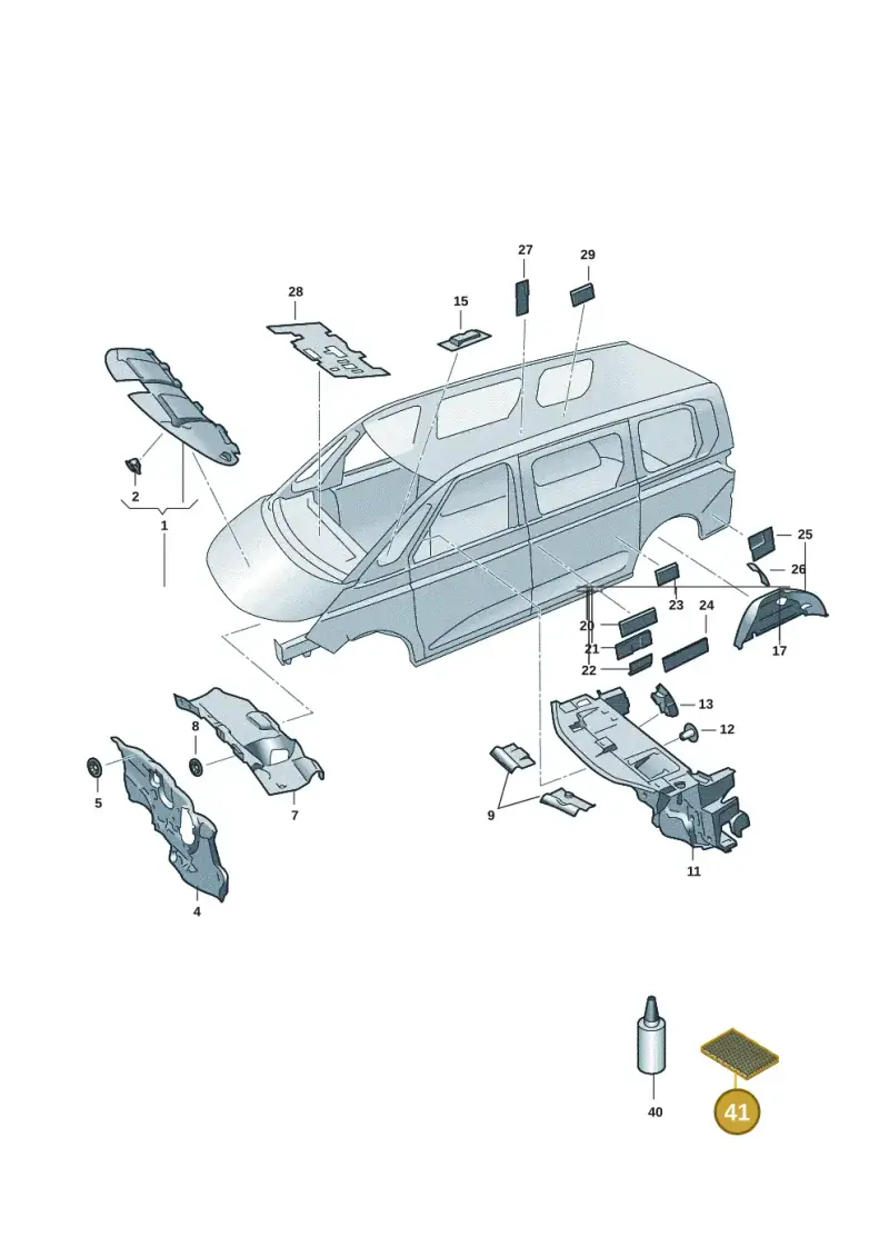 000863890 — Volkswagen Multivan (2021-) diagram 7t0863200, position 41