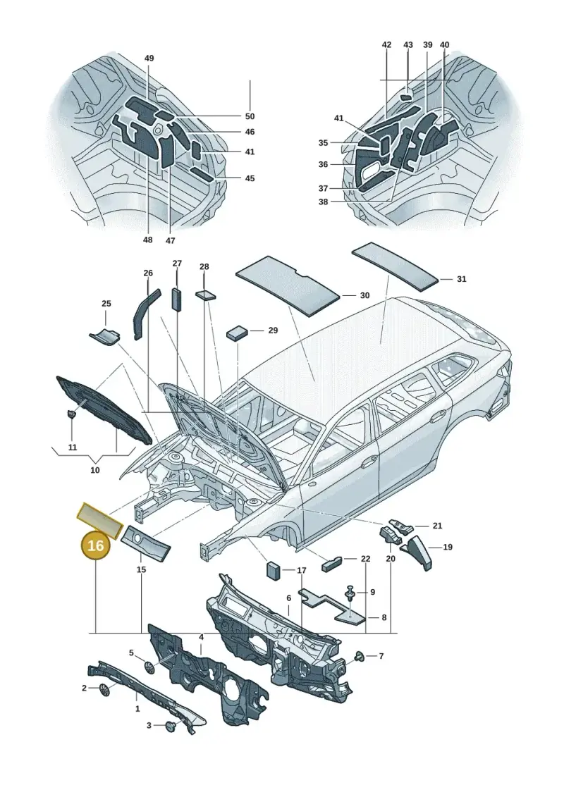 000863890 — Volkswagen Passat estate (2023-) diagram 3j0863200, position 16
