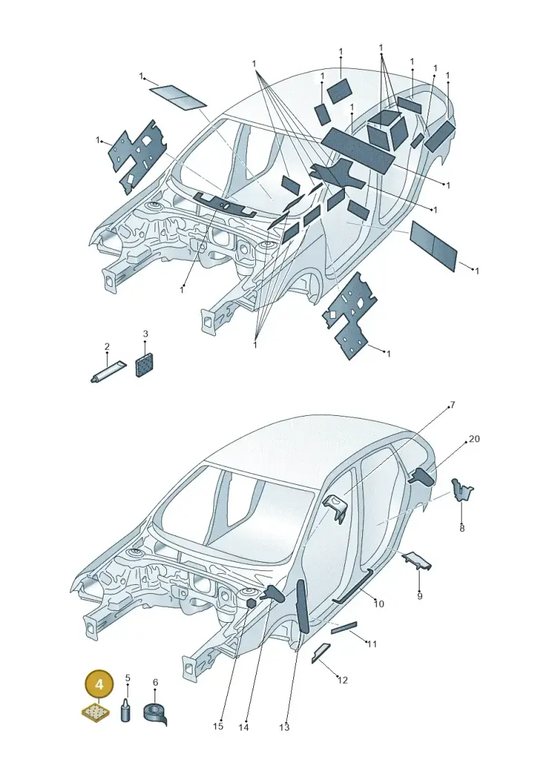 000864663 — Skoda Octavia (2017-2020) diagram 753000250, position 4