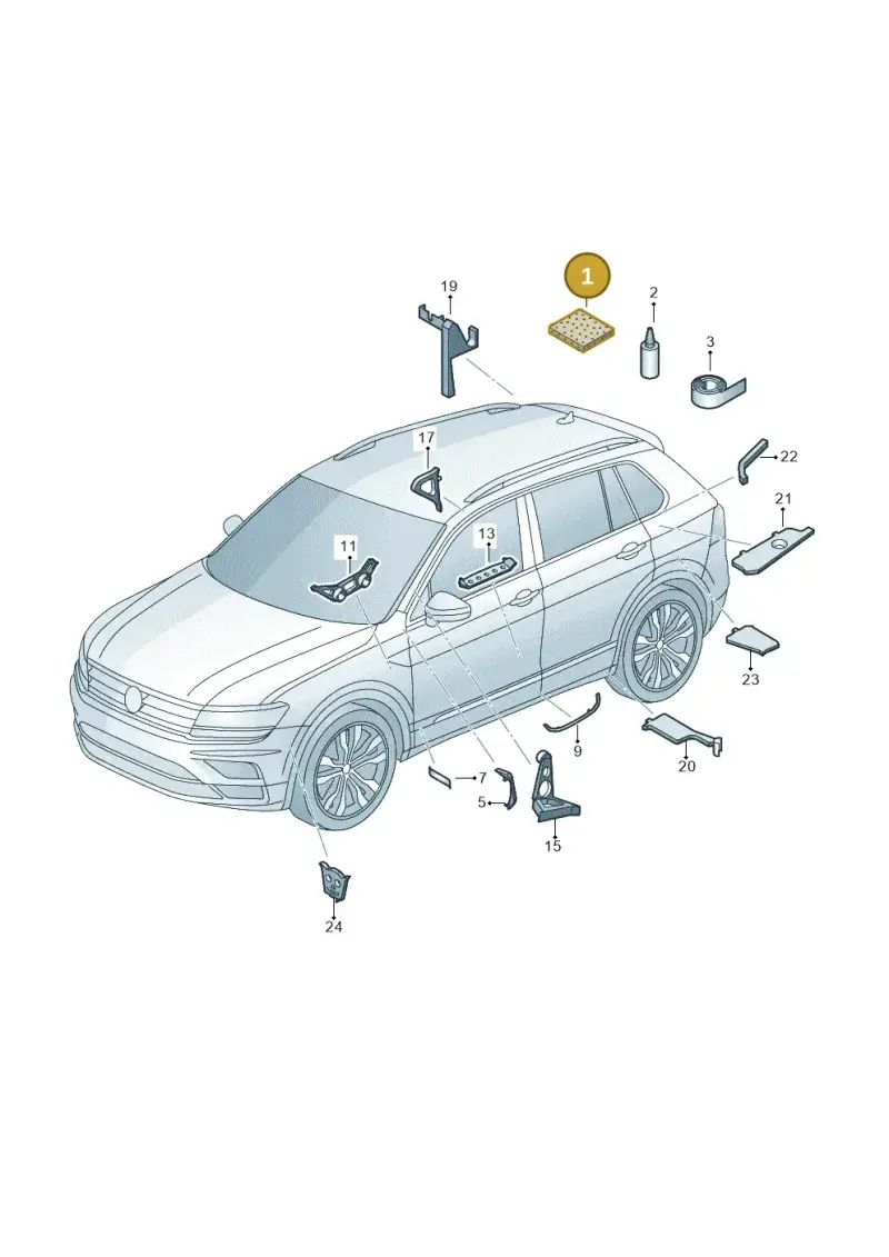 000864663 — Volkswagen Tiguan (2017-) diagram 884864000, position 1