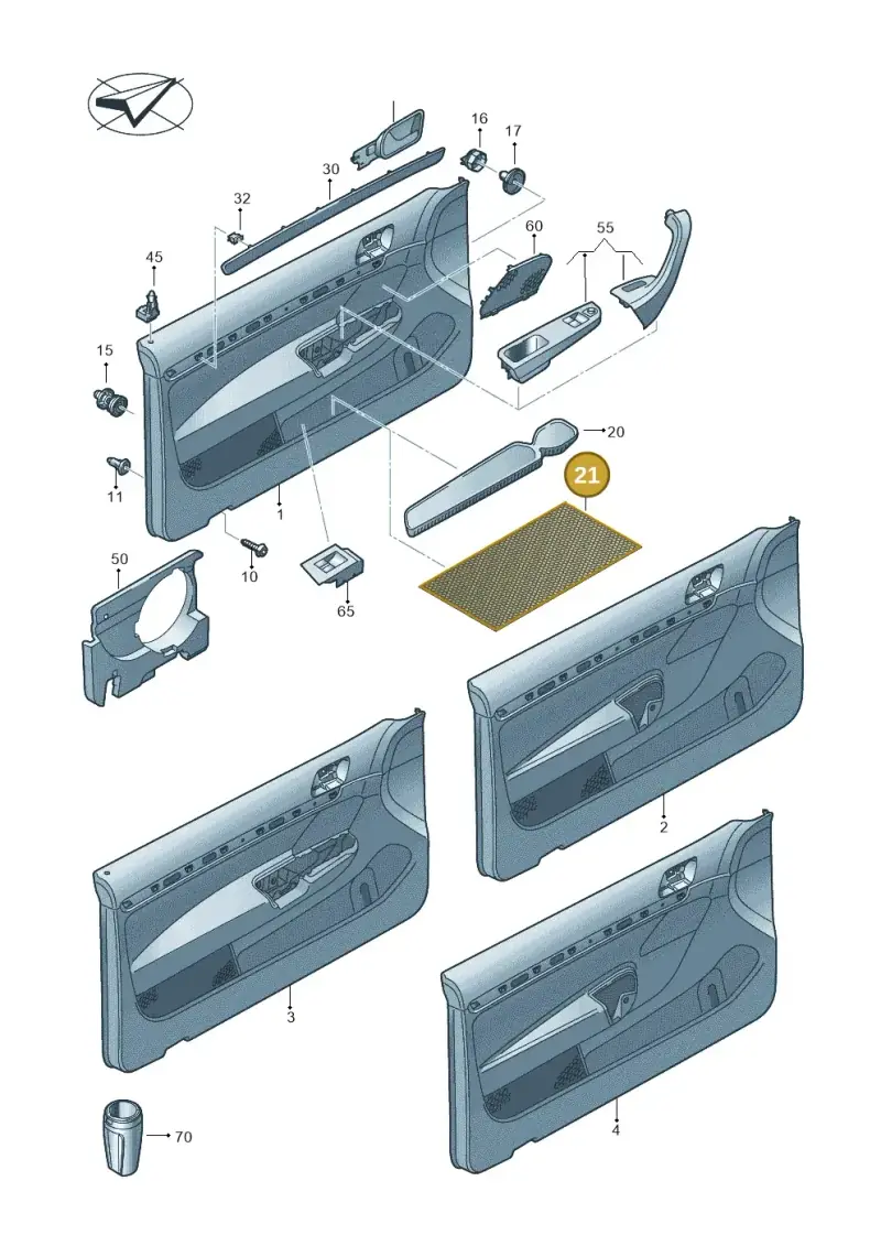 000867098 — Volkswagen EOS-Cabriolet-Coupe (2006-) diagram 420867000, position 21